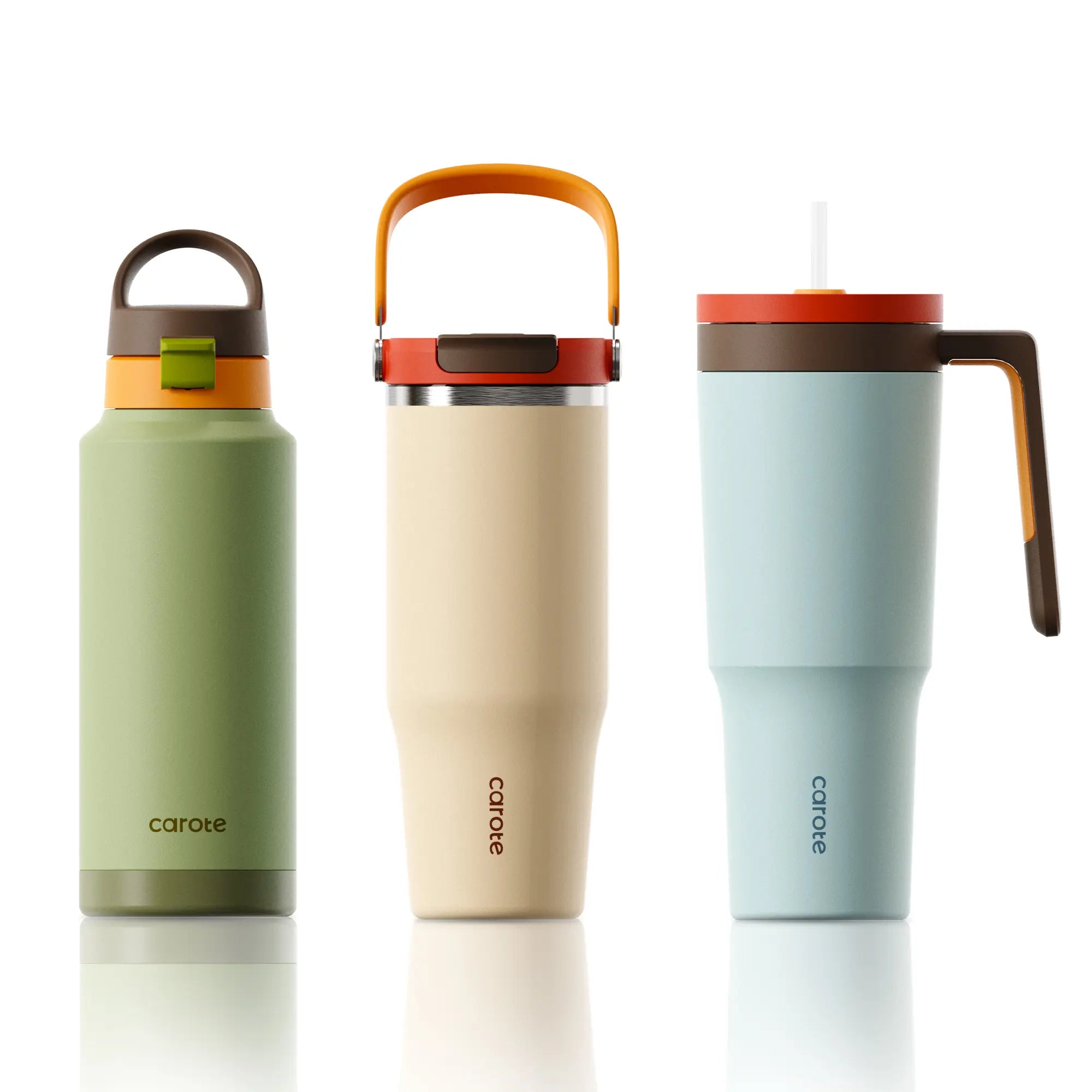 [CAROTEGO] CAROTE 3Pcs Insulated Tumbler Set,320Z+320Z+400Z, Leak-Proof, Portable & Long-Lastingheat Retention for On-The-Go Comfort