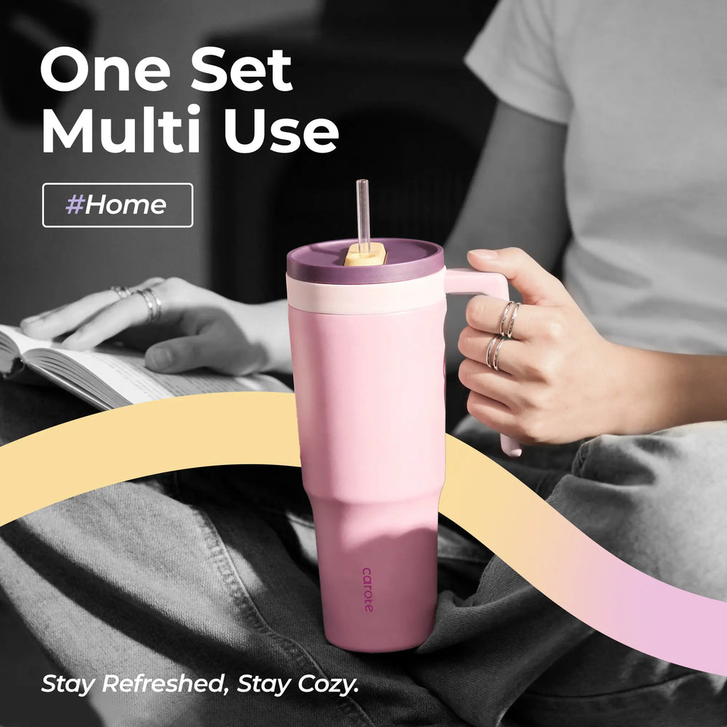 [CAROTEGO] CAROTE 3Pcs Insulated Tumbler Set,320Z+320Z+400Z, Leak-Proof, Portable & Long-Lastingheat Retention for On-The-Go Comfort