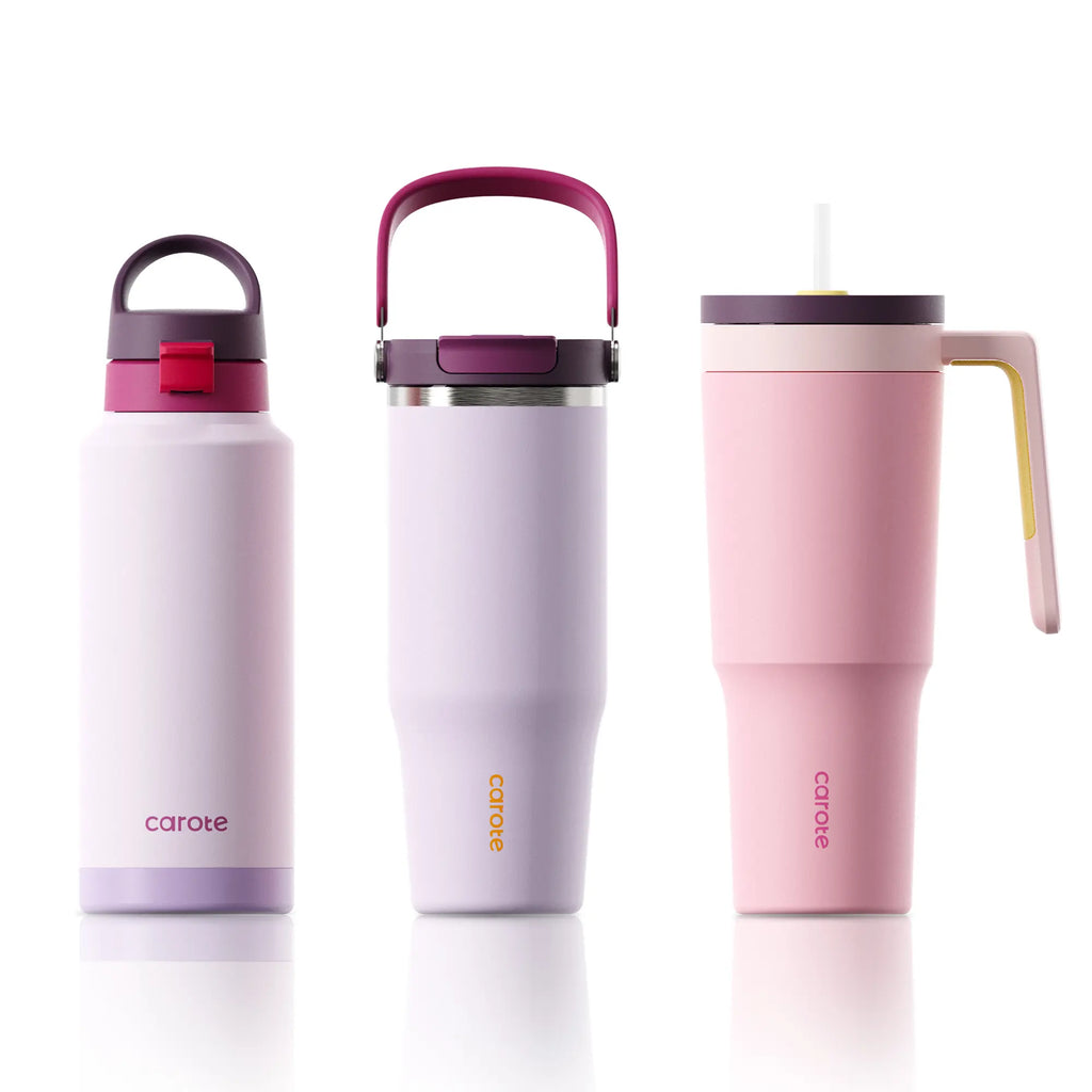 [CAROTEGO] CAROTE 3Pcs Insulated Tumbler Set,320Z+320Z+400Z, Leak-Proof, Portable & Long-Lastingheat Retention for On-The-Go Comfort